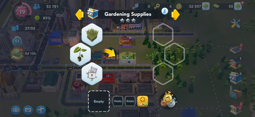 Simcity Gardening store